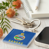 Porte-clés Drapeau du Kansas (Devant Droit)