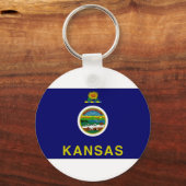 Porte-clés Drapeau du Kansas des États-Unis (Recto)