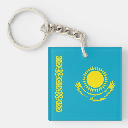 Porte-clés Drapeau du Kazakhstan (Devant)