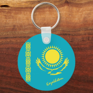 Porte-clés Drapeau du Kazakhstan & patriotes du Kazakhstan /