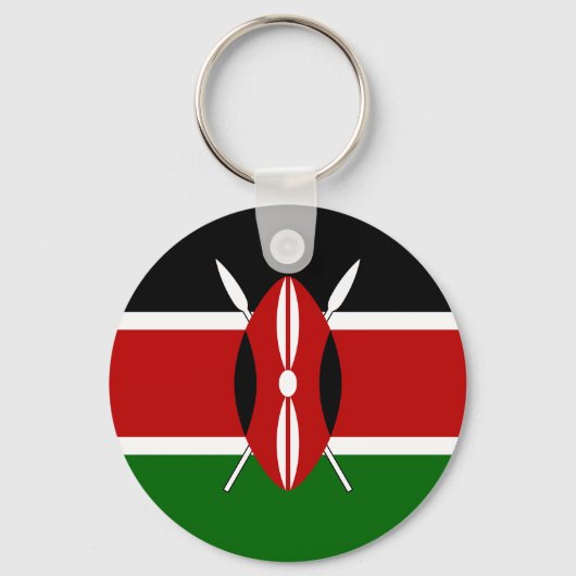 Porte-clés Drapeau du Kenya (Recto)