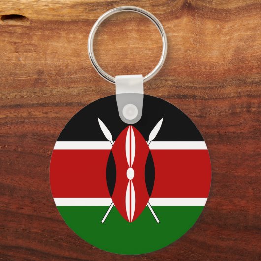 Porte-clés Drapeau du Kenya (Recto)