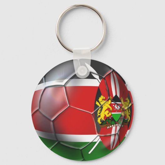 Porte-clés Drapeau du Kenya footballeur de football (Recto)