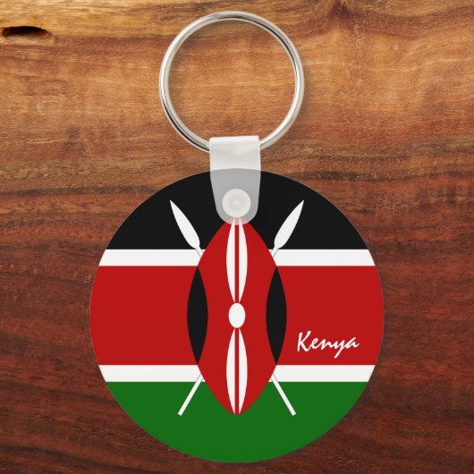 Porte-clés Drapeau du Kenya & vacances au Kenya, patriotes /  (Recto)