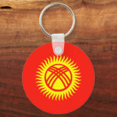 Porte-clés Drapeau du Kirghizistan (Recto)