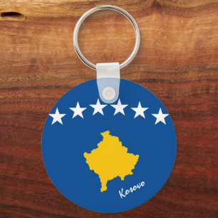 Porte-clés Drapeau du Kosovo & vacances au Kosovo, patriotes 
