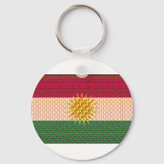 Porte-clés Drapeau du Kurdistan psychédélique