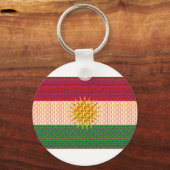 Porte-clés Drapeau du Kurdistan psychédélique (Recto)