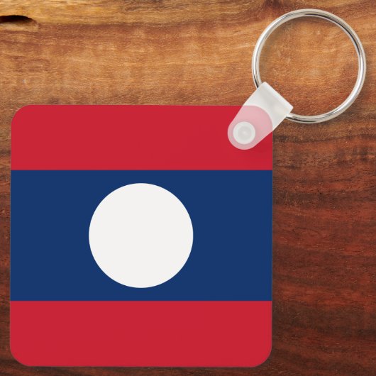 Porte-clés Drapeau du Laos (Verso)