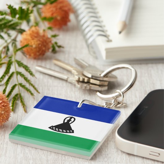 Porte-clés Drapeau du Lesotho (Devant Droit)