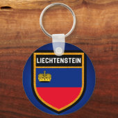 Porte-clés Drapeau du Liechtenstein (Recto)