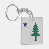 Porte-clés Drapeau du Maine 1901, croix (Devant gauche)