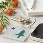 Porte-clés Drapeau du Maine 1901, croix (Devant Droit)