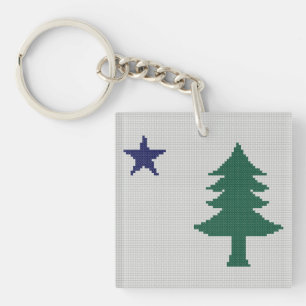 Porte-clés Drapeau du Maine 1901, croix