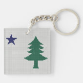 Porte-clés Drapeau du Maine 1901, croix (Dos)