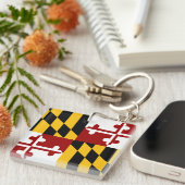 Porte-clés Drapeau du Maryland (Devant Droit)