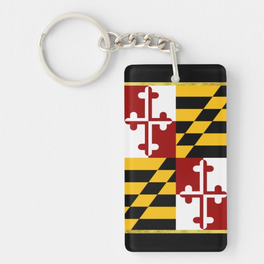 Porte-clés Drapeau du Maryland (Devant)