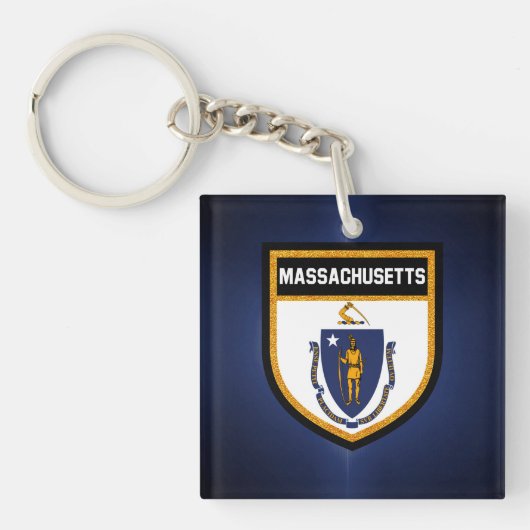 Porte-clés Drapeau du Massachusetts (Devant)