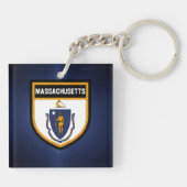 Porte-clés Drapeau du Massachusetts (Dos)