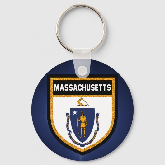 Porte-clés Drapeau du Massachusetts (Recto)