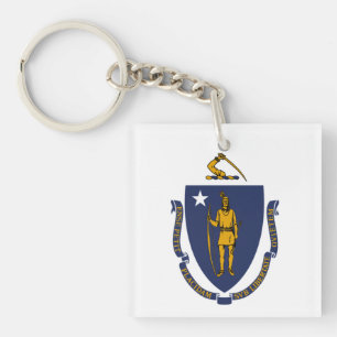 Porte-clés Drapeau du Massachusetts