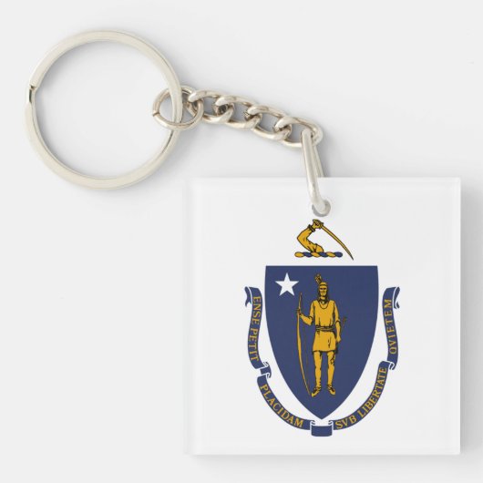 Porte-clés Drapeau du Massachusetts (Devant)