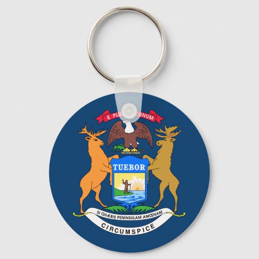 Porte-clés Drapeau du Michigan (Recto)