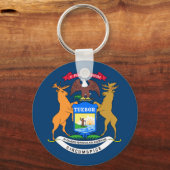 Porte-clés Drapeau du Michigan (Recto)