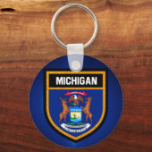 Porte-clés Drapeau du Michigan (Recto)