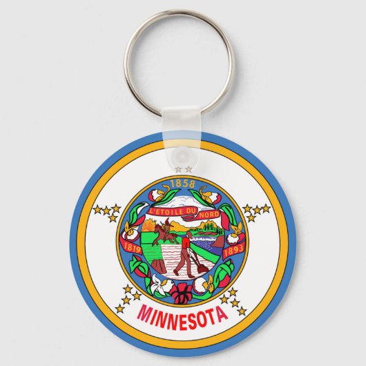 Porte-clés Drapeau du Minnesota (Recto)