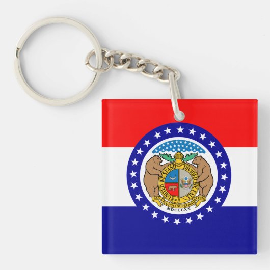 Porte-clés Drapeau du Missouri (Devant)