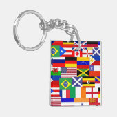Porte-clés Drapeau du monde collage (Devant gauche)