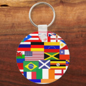 Porte-clés Drapeau du monde collage (Recto)