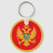 Porte-clés Drapeau du Monténégro (Verso)