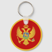 Porte-clés Drapeau du Monténégro (Verso)