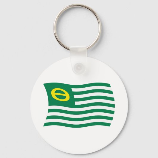 Porte-clés Drapeau du Mouvement Écologique (Recto)