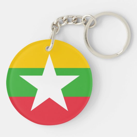 Porte-clés Drapeau du Myanmar (Dos)