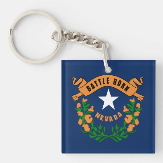 Porte-clés Drapeau du Nevada (Devant)