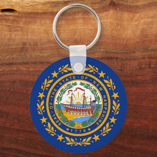 Porte-clés Drapeau du New Hampshire (Verso)