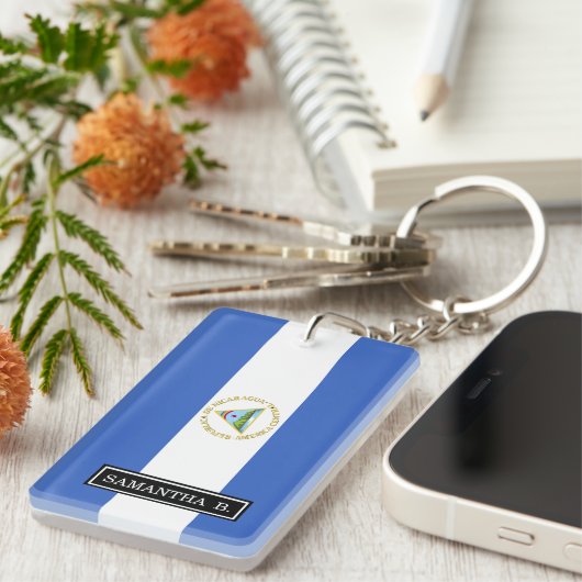 Porte-clés Drapeau du Nicaragua (Devant droit)