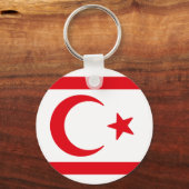 Porte-clés Drapeau du nord de Chypre (Verso)