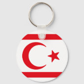 Porte-clés Drapeau du nord de Chypre (Verso)