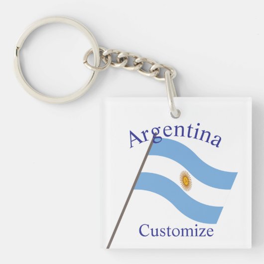 Porte-clés Drapeau du pays Argentine Thunder_Cove (Devant)