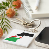 Porte-clés drapeau du pays du sahara occidental symbole de la (Devant Droit)