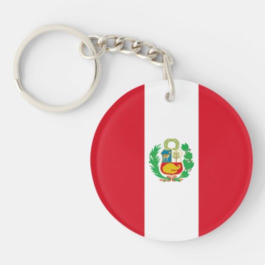 Porte-clés Drapeau du Pérou (Devant)