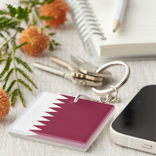 Porte-clés Drapeau du Qatar (Devant Droit)