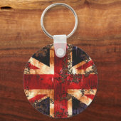 Porte-clés Drapeau du Royaume-Uni patriotique rouillé (Recto)