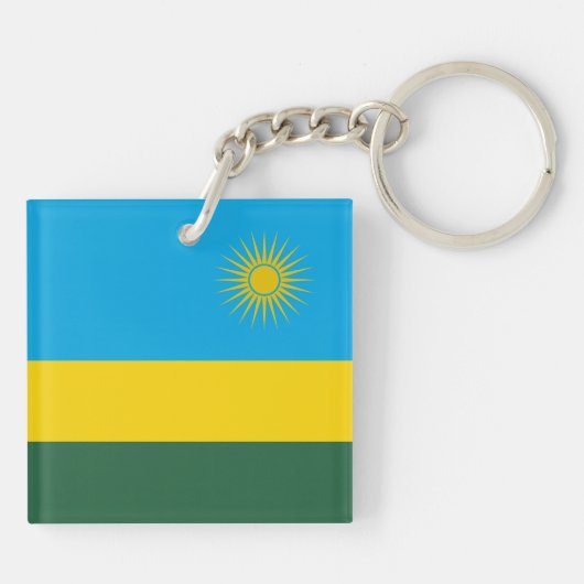 Porte-clés Drapeau du Rwanda (Dos)