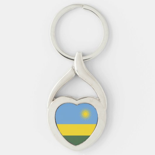 Porte-clés Drapeau du Rwanda (Devant)