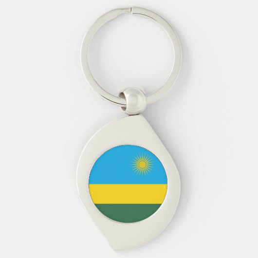 Porte-clés Drapeau du Rwanda (Devant)